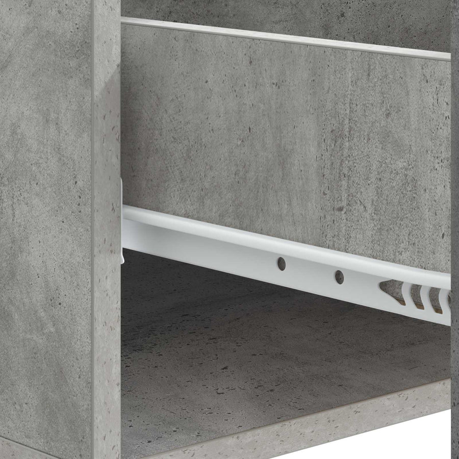 Salontafel met lade Betongrijs 49 x 50 x 40 cm Bewerkt hout