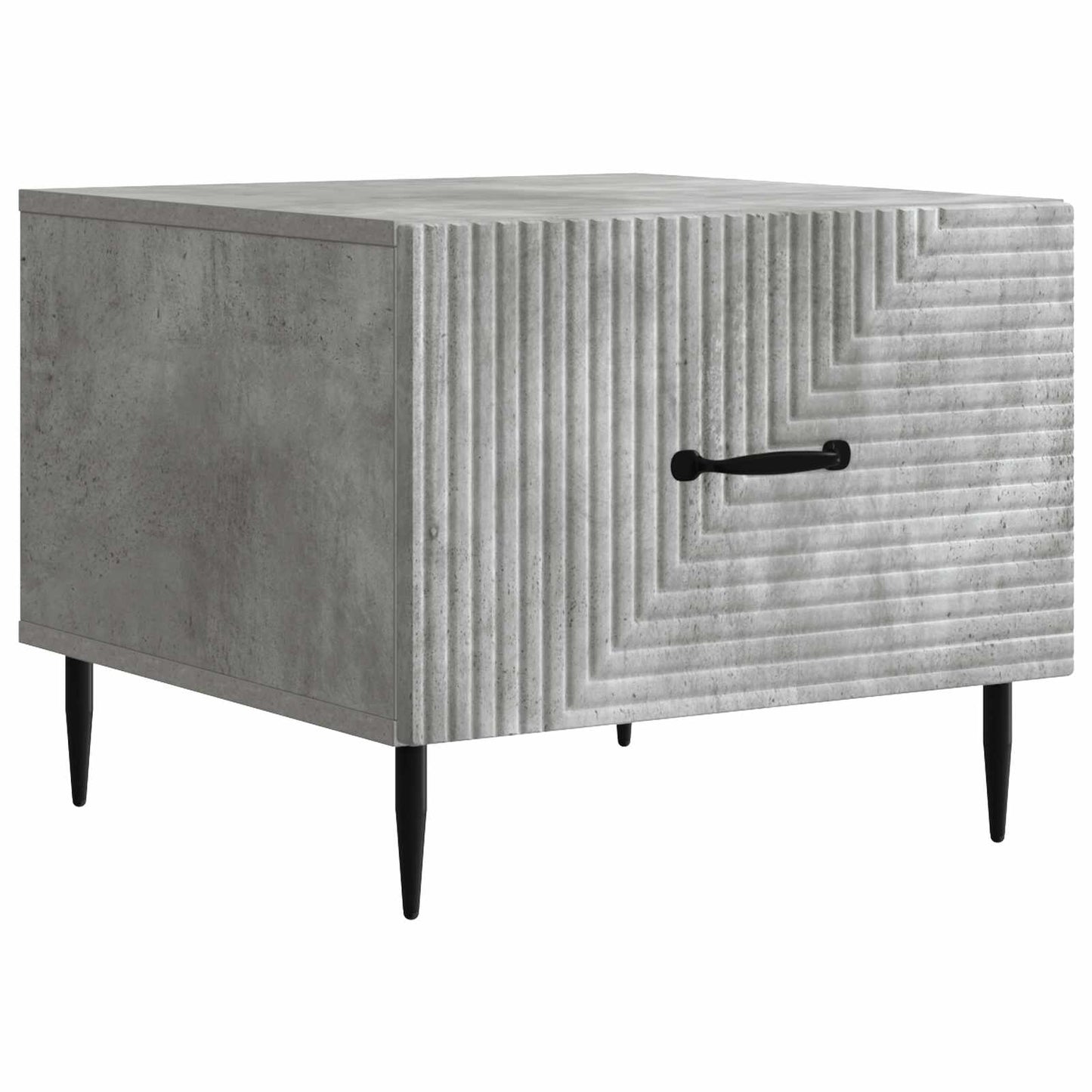 Salontafel met lade Betongrijs 49 x 50 x 40 cm Bewerkt hout