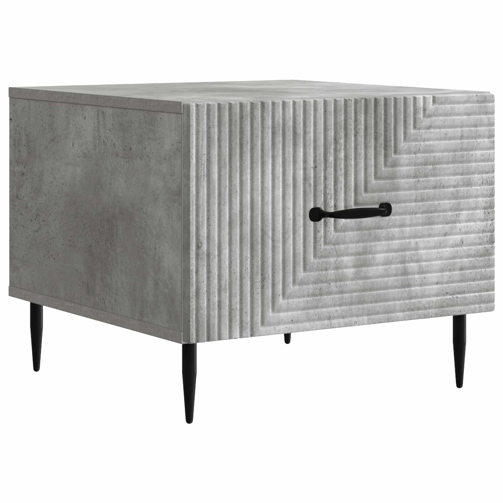 Salontafel met lade Betongrijs 49 x 50 x 40 cm Bewerkt hout