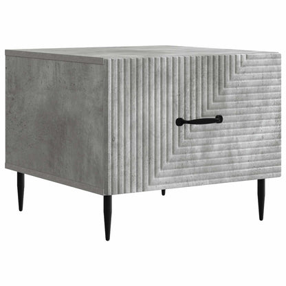 Salontafel met lade Betongrijs 49 x 50 x 40 cm Bewerkt hout