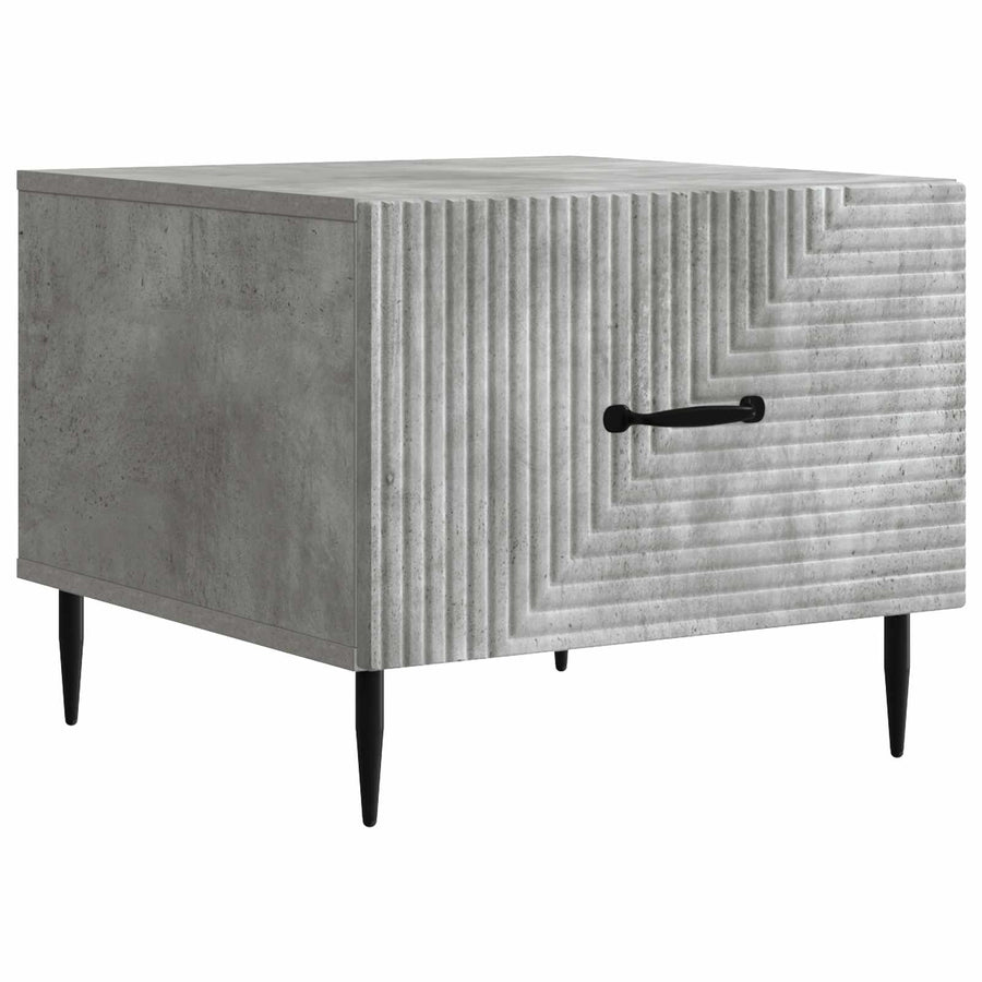 Salontafel met lade Betongrijs 49 x 50 x 40 cm Bewerkt hout