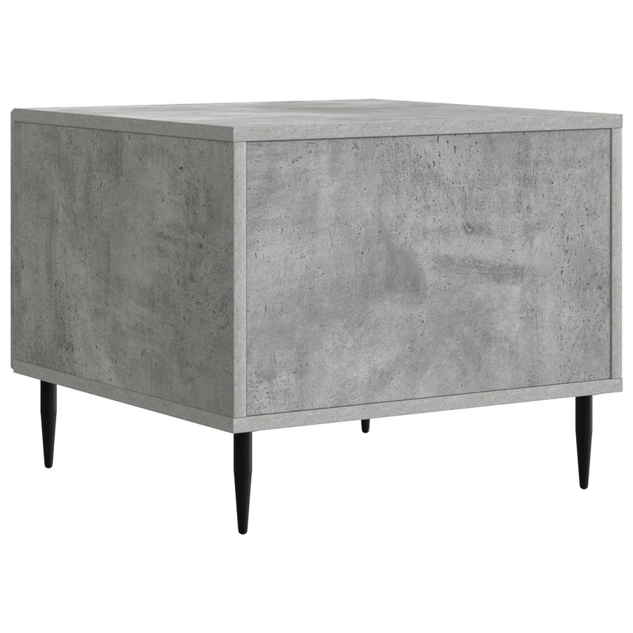 Salontafel met lade Betongrijs 49 x 50 x 40 cm Bewerkt hout