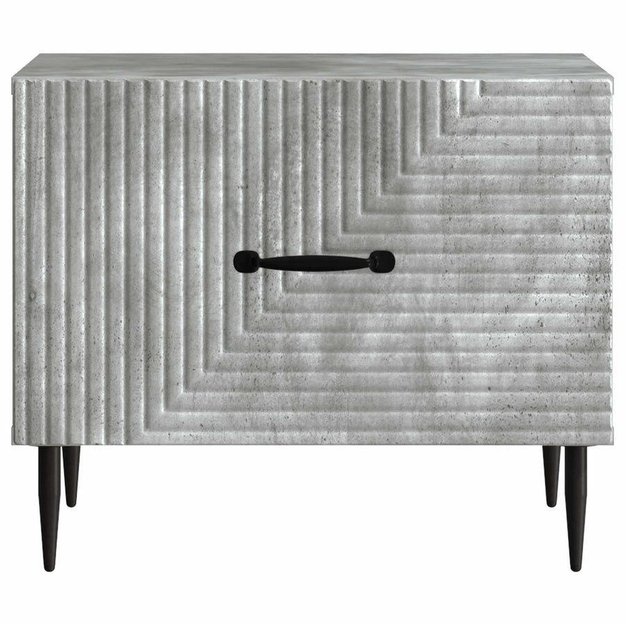 Salontafel met lade Betongrijs 49 x 50 x 40 cm Bewerkt hout