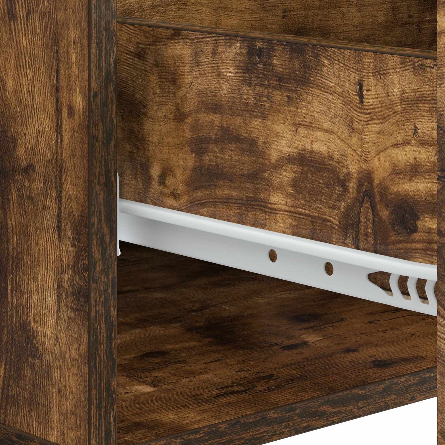 Salontafel met lade Gerookt eiken 49 x 50 x 40 cm Bewerkt hout