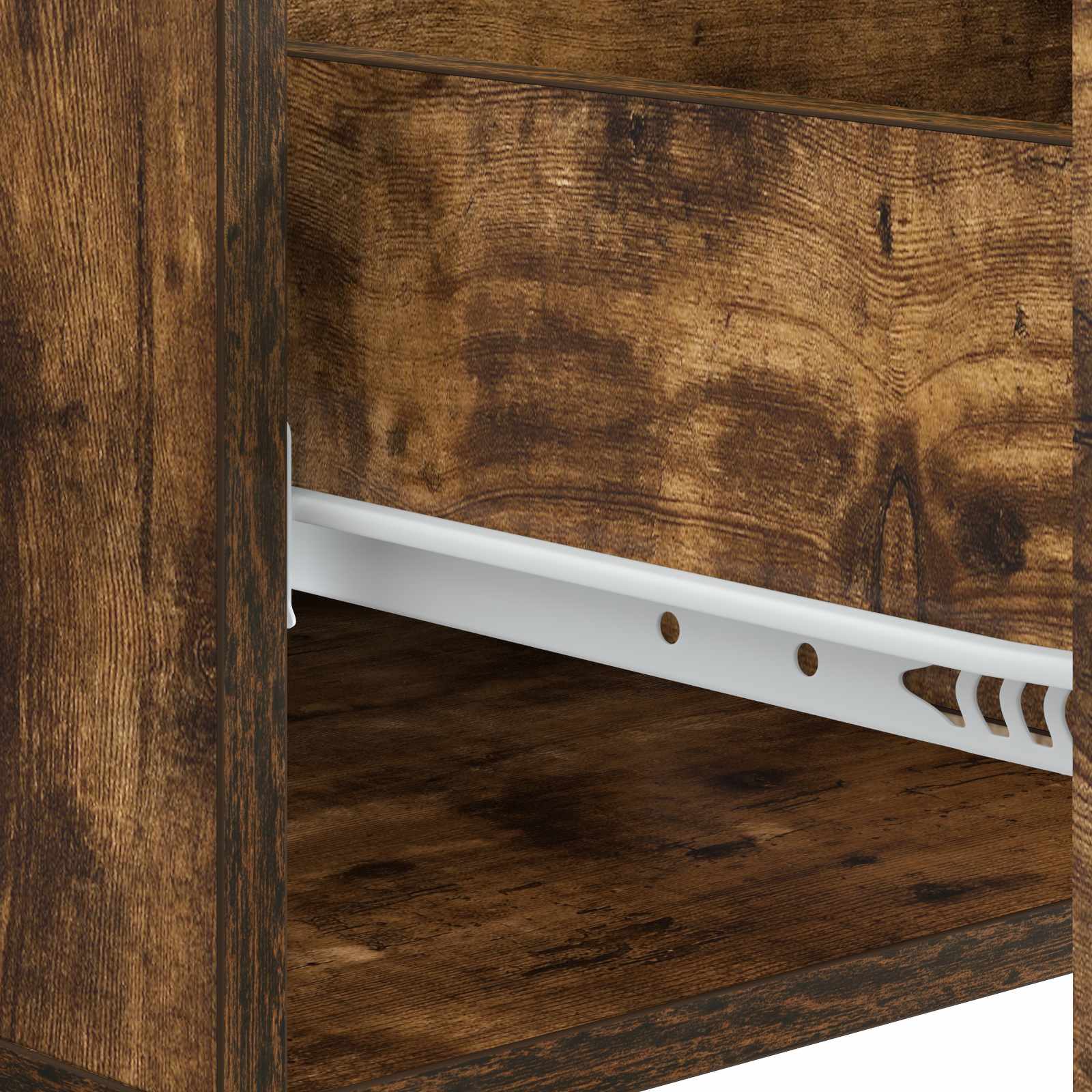 Salontafel met lade Gerookt eiken 49 x 50 x 40 cm Bewerkt hout
