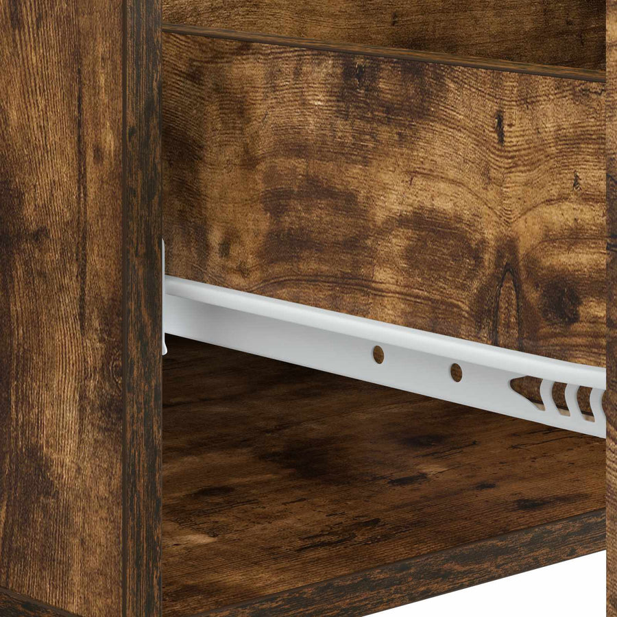 Salontafel met lade Gerookt eiken 49 x 50 x 40 cm Bewerkt hout