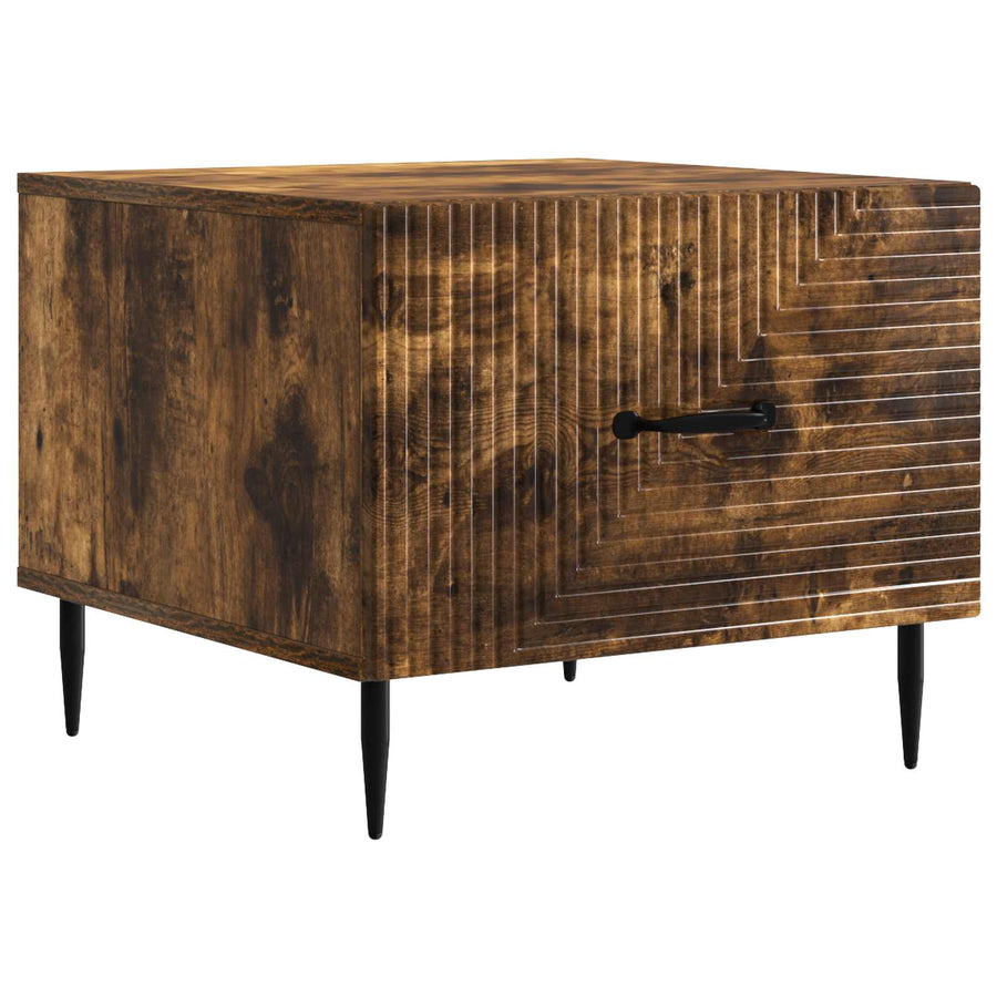 Salontafel met lade Gerookt eiken 49 x 50 x 40 cm Bewerkt hout
