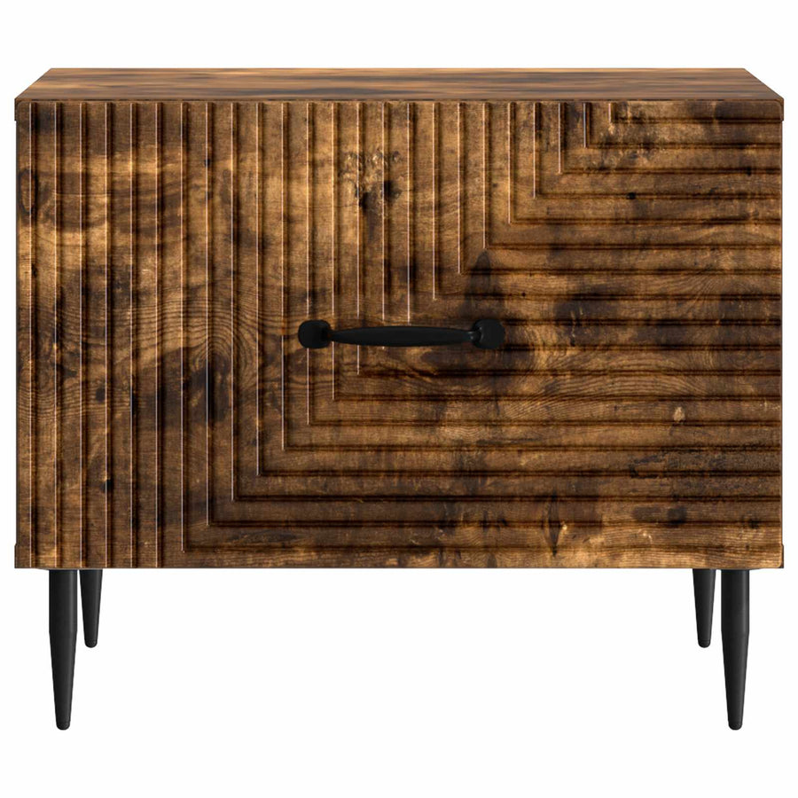 Salontafel met lade Gerookt eiken 49 x 50 x 40 cm Bewerkt hout