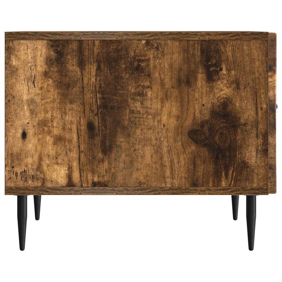 Salontafel met lade Gerookt eiken 49 x 50 x 40 cm Bewerkt hout