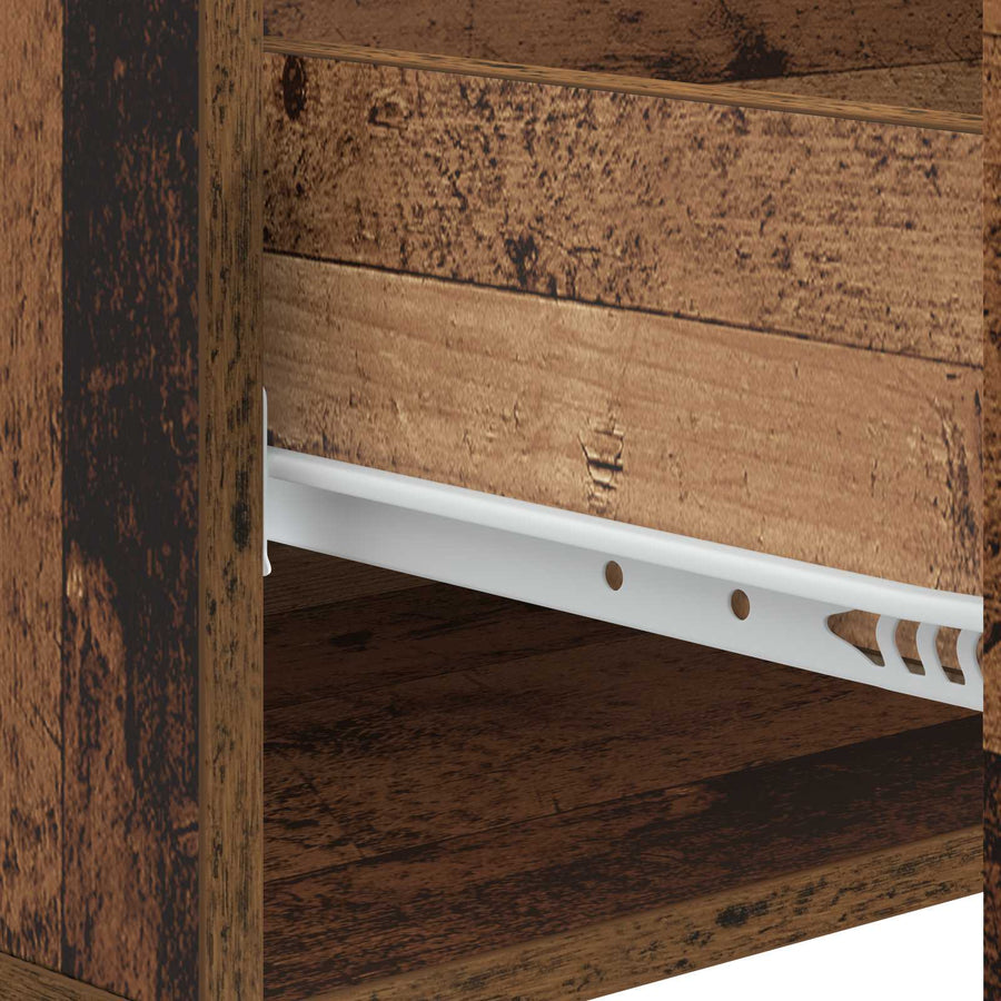 Salontafel met lade Oud hout 49 x 50 x 40 cm Bewerkt hout