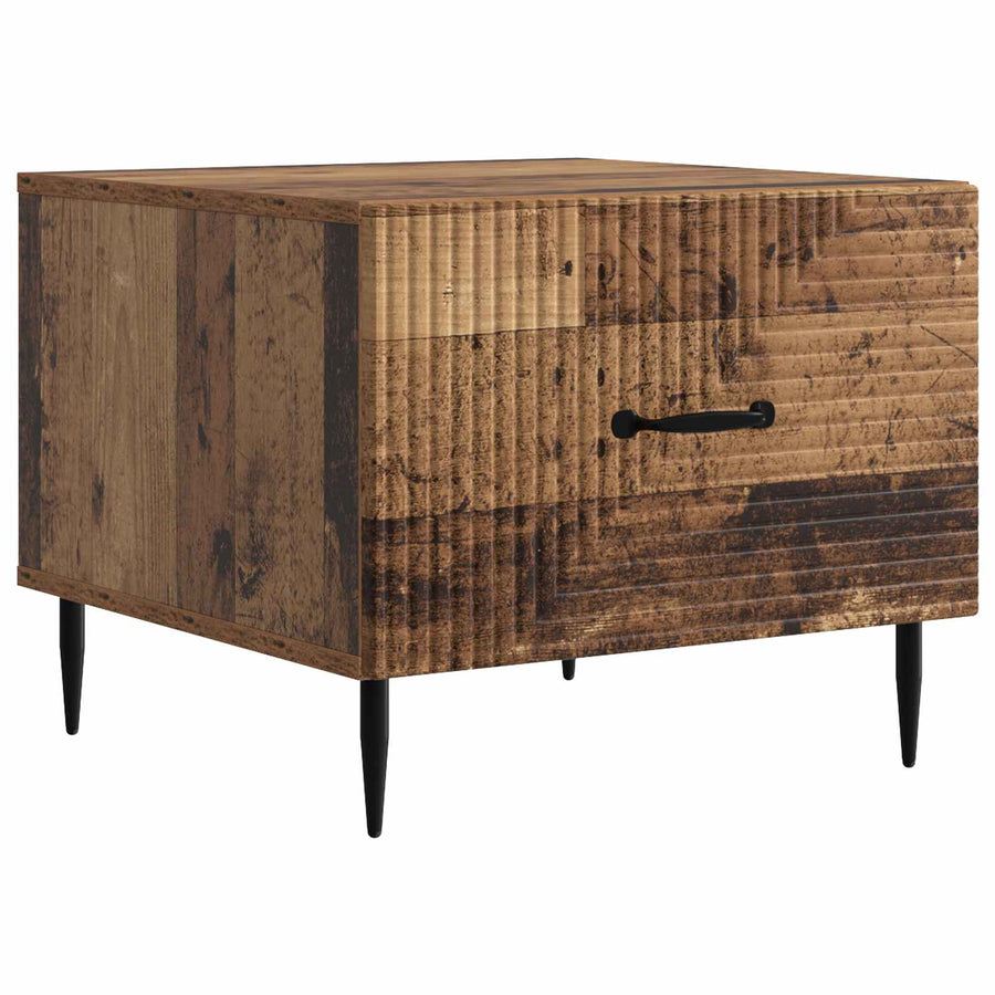 Salontafel met lade Oud hout 49 x 50 x 40 cm Bewerkt hout
