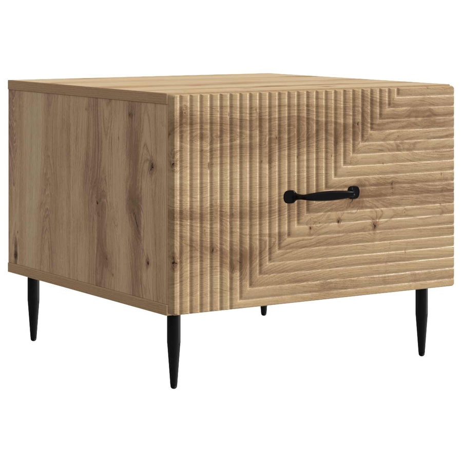 Salontafel Artisanaal eiken 49 x 50 x 40 cm Bewerkt hout