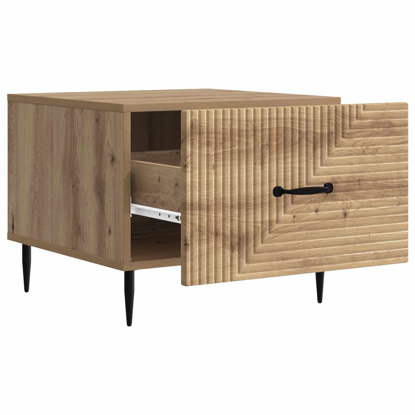 Salontafel Artisanaal eiken 49 x 50 x 40 cm Bewerkt hout