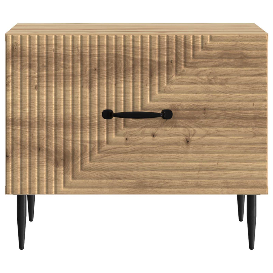 Salontafel Artisanaal eiken 49 x 50 x 40 cm Bewerkt hout
