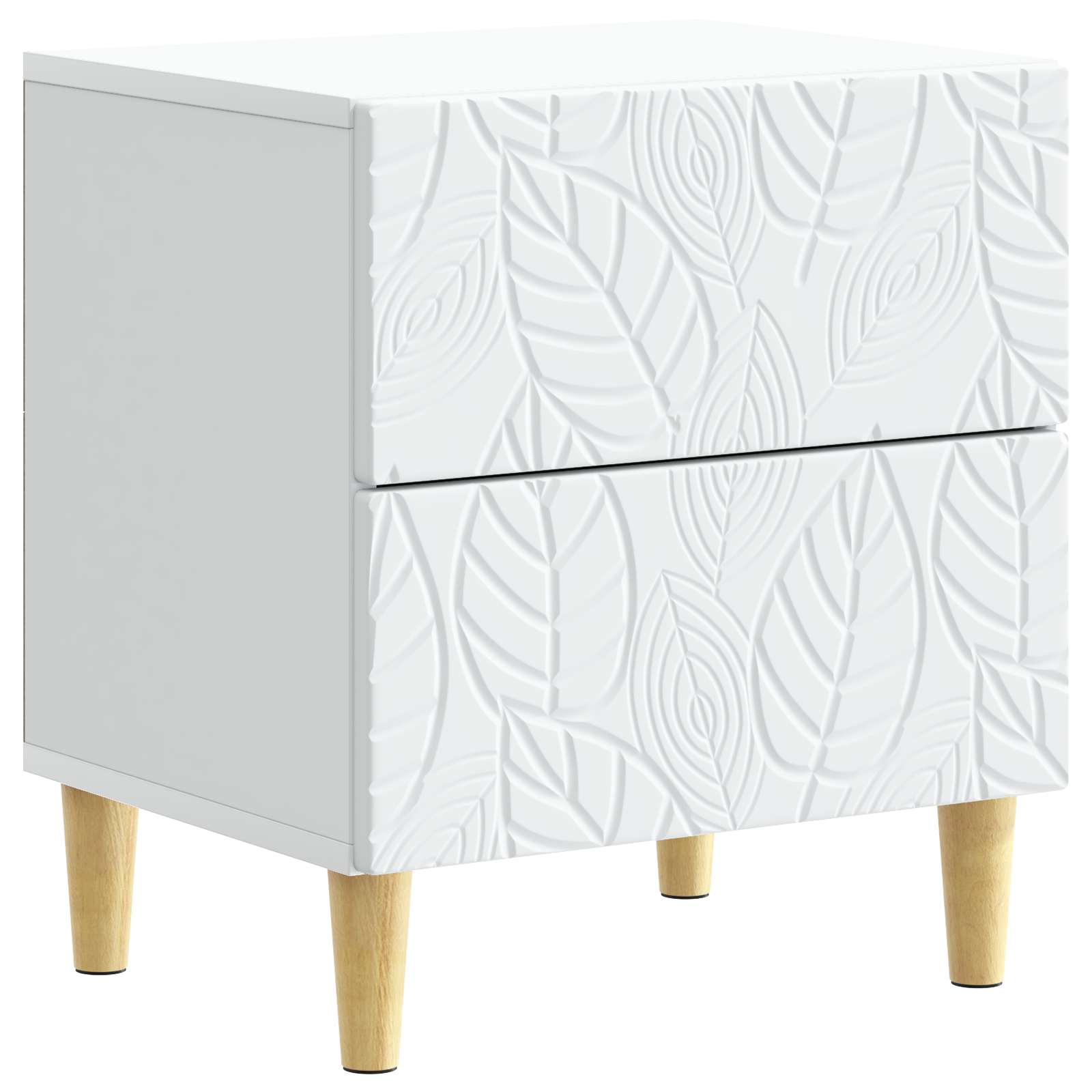 Nachtkastje 2 pcs Wit 43 x 34,5 x 48 cm Bewerkt hout