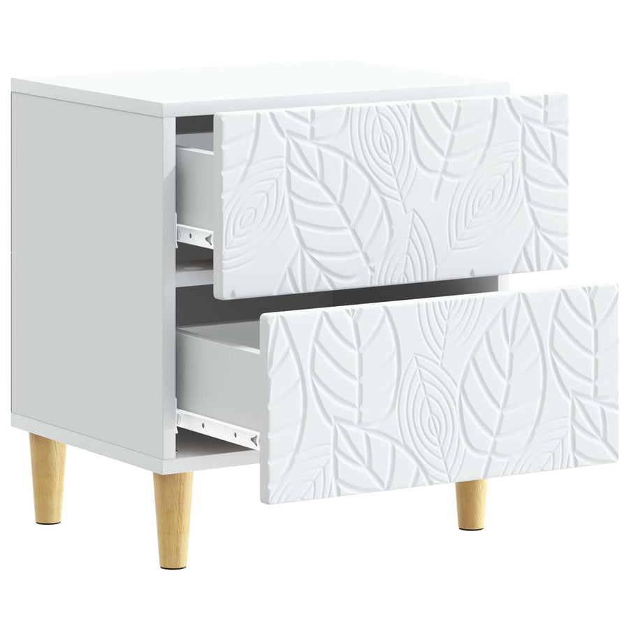 Nachtkastje 2 pcs Wit 43 x 34,5 x 48 cm Bewerkt hout