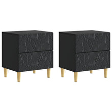 Nachtkastje 2 pcs Zwart 43 x 34,5 x 48 cm Bewerkt hout