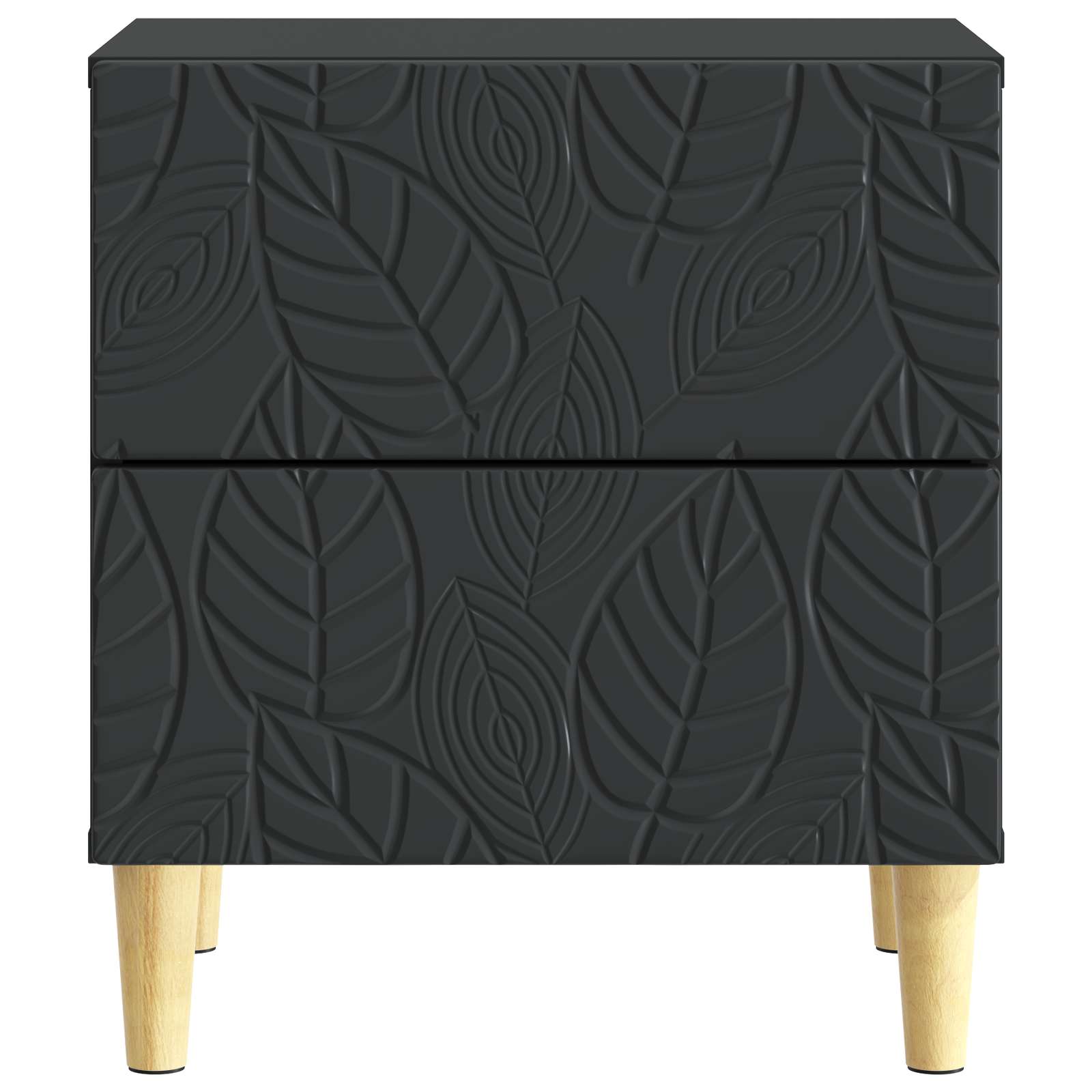 Nachtkastje 2 pcs Zwart 43 x 34,5 x 48 cm Bewerkt hout