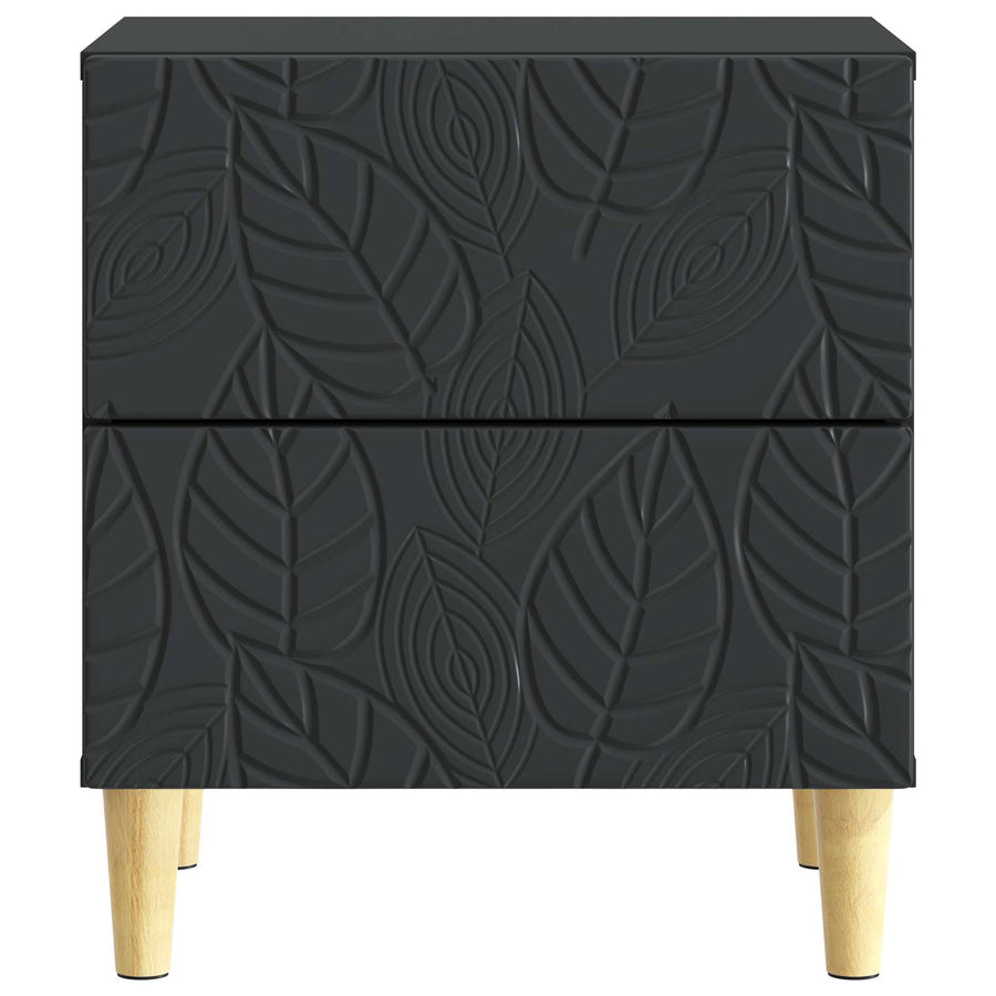 Nachtkastje 2 pcs Zwart 43 x 34,5 x 48 cm Bewerkt hout