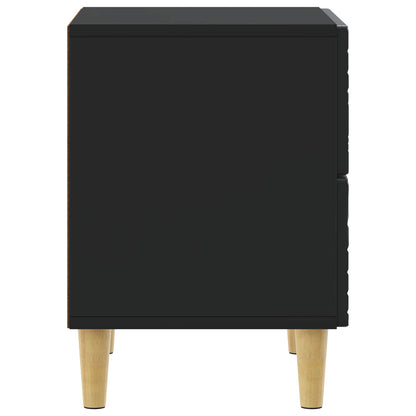 Nachtkastje 2 pcs Zwart 43 x 34,5 x 48 cm Bewerkt hout