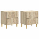 Nachtkastje 2 stuks Sonoma eiken 43x35x48 cm bewerkt hout