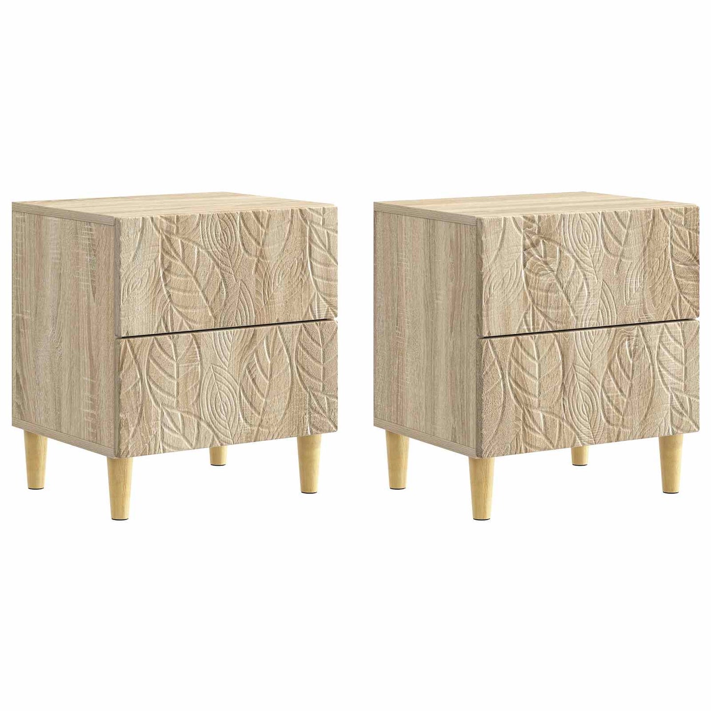 Nachtkastje 2 pcs Sonoma Eiken 43 x 34,5 x 48 cm Bewerkt hout