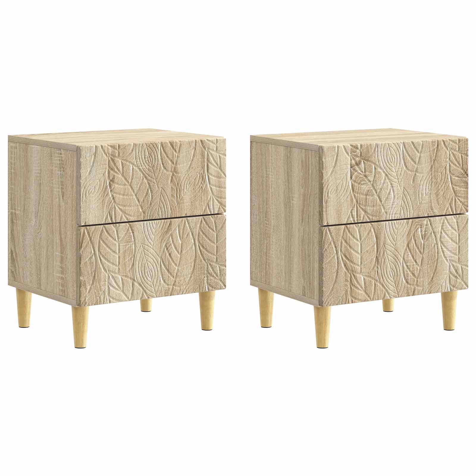 Nachtkastje 2 pcs Sonoma Eiken 43 x 34,5 x 48 cm Bewerkt hout
