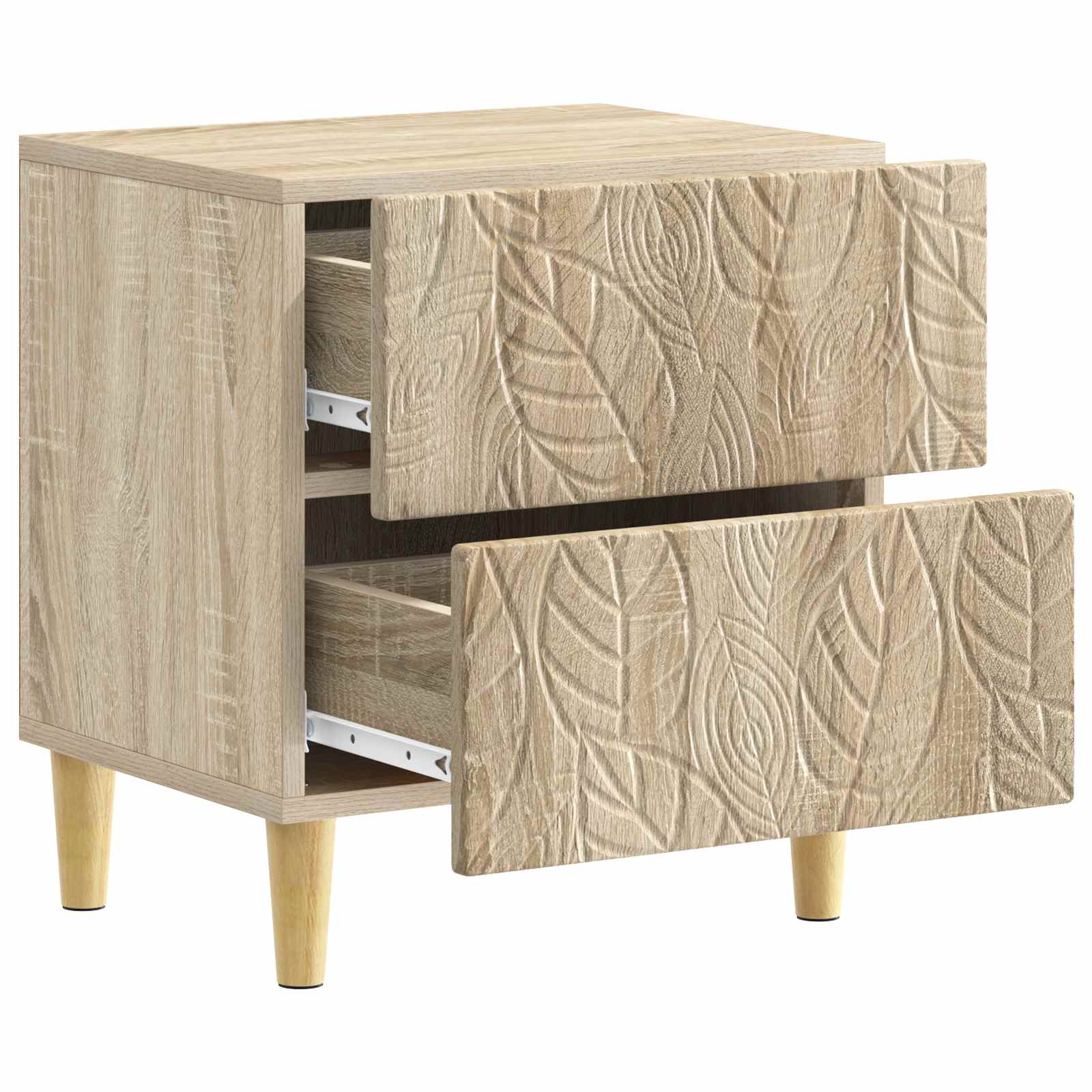 Nachtkastje 2 pcs Sonoma Eiken 43 x 34,5 x 48 cm Bewerkt hout