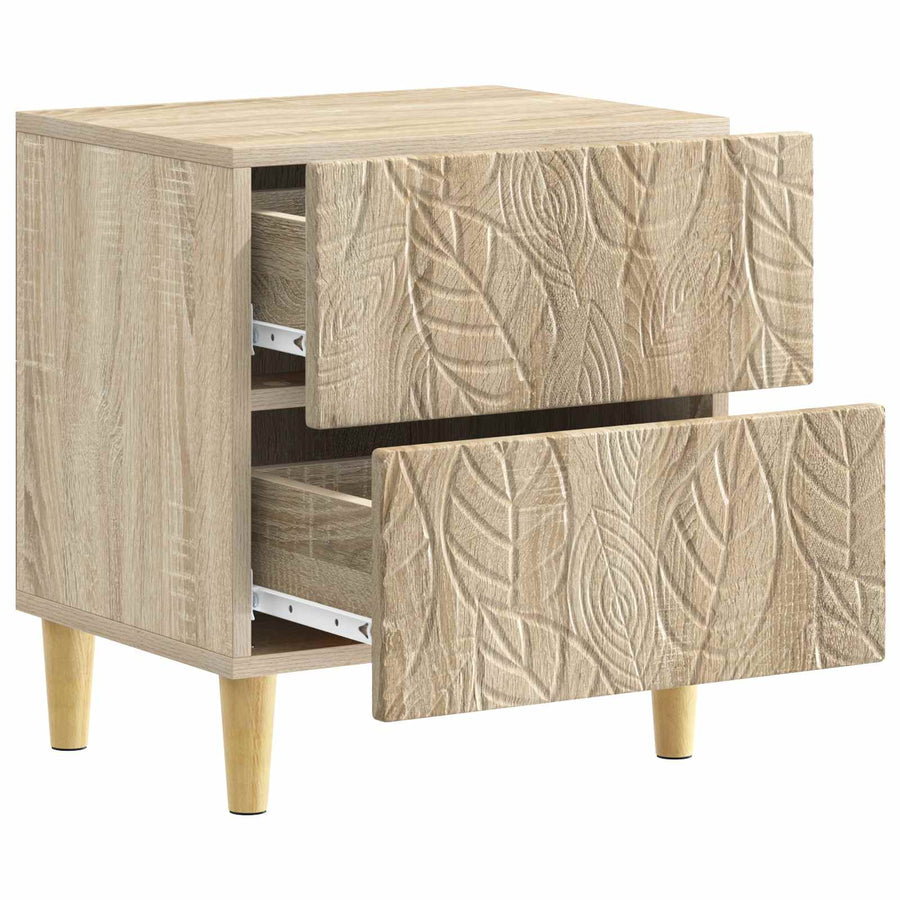 Nachtkastje 2 pcs Sonoma Eiken 43 x 34,5 x 48 cm Bewerkt hout