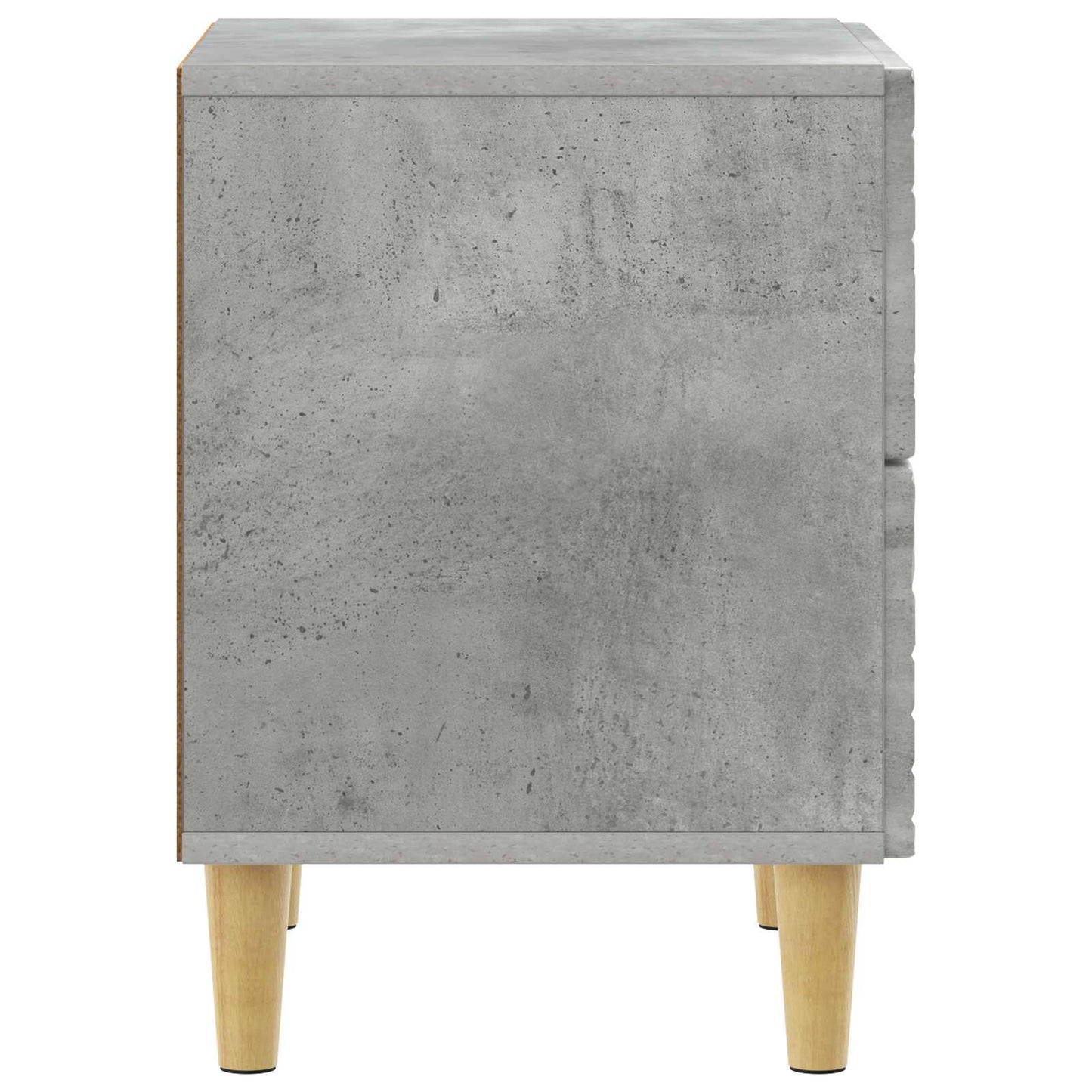 Nachtkastje Betongrijs 43 x 34,5 x 48 cm Bewerkt hout
