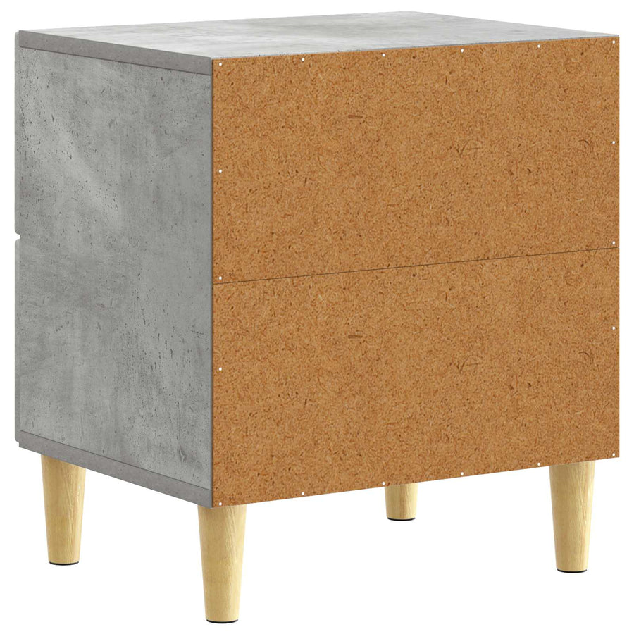 Nachtkastje 2 pcs Betongrijs 43 x 34,5 x 48 cm Bewerkt hout