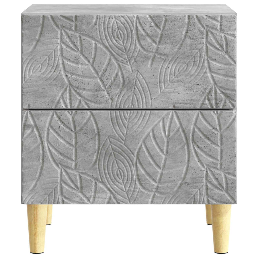 Nachtkastje 2 pcs Betongrijs 43 x 34,5 x 48 cm Bewerkt hout