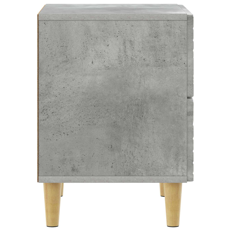 Nachtkastje 2 pcs Betongrijs 43 x 34,5 x 48 cm Bewerkt hout