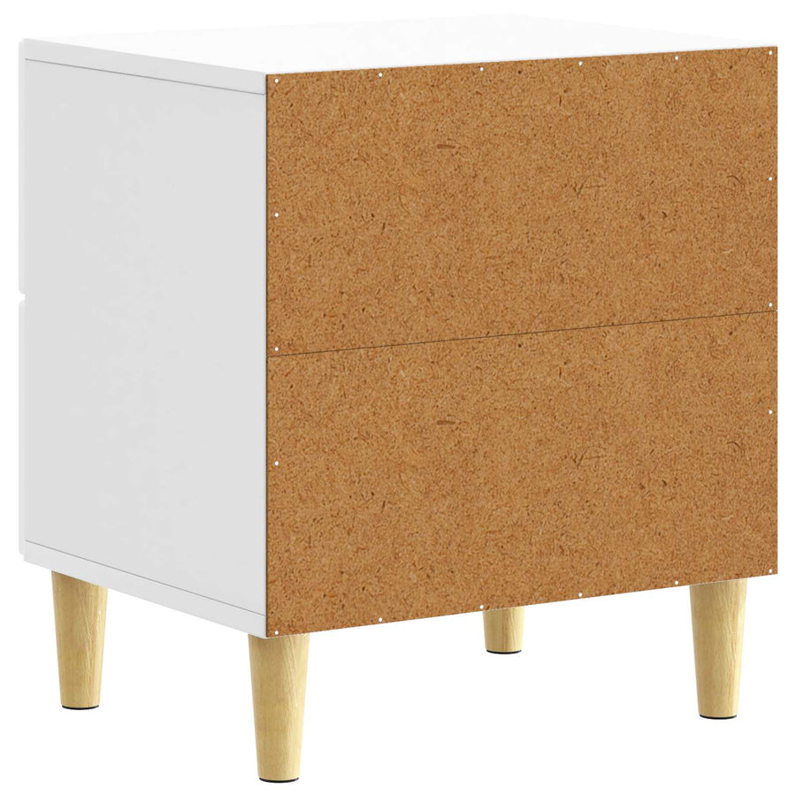 Nachtkastje 2 pcs Hoogglans Wit 43 x 34,5 x 48 cm Bewerkt hout