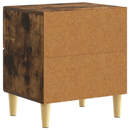 Nachtkastje 2 pcs Gerookt eiken 43 x 34,5 x 48 cm Bewerkt hout