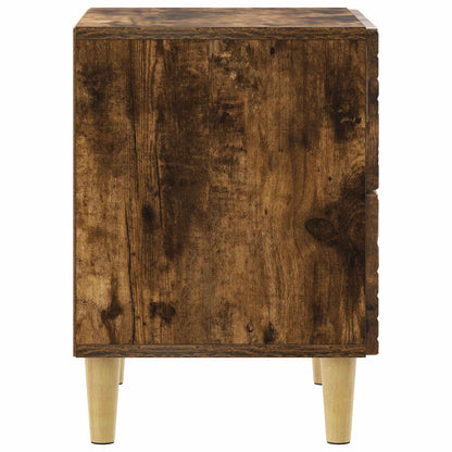 Nachtkastje 2 pcs Gerookt eiken 43 x 34,5 x 48 cm Bewerkt hout