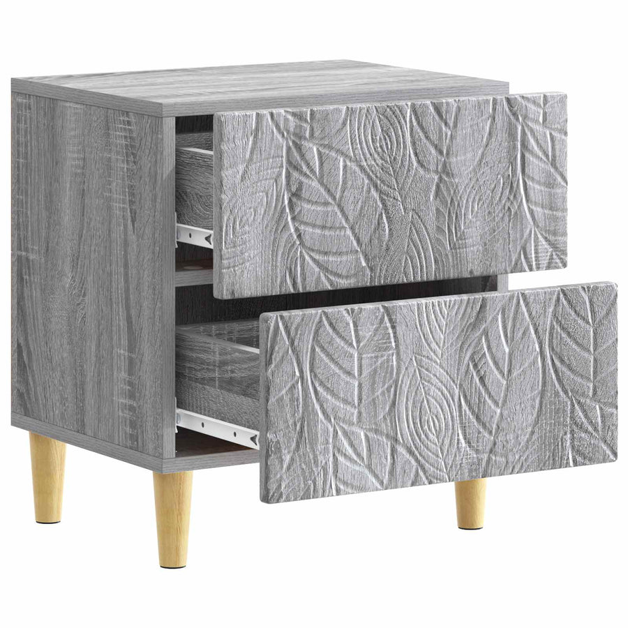 Nachtkastje Grijs Sonoma 43 x 34,5 x 48 cm Bewerkt hout