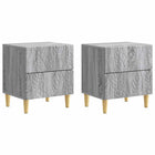 Nachtkastje 2 stuks grijs sonoma 43x34,5x48 cm bewerkt hout