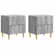 Nachtkastje 2 stuks grijs sonoma 43x34,5x48 cm bewerkt hout