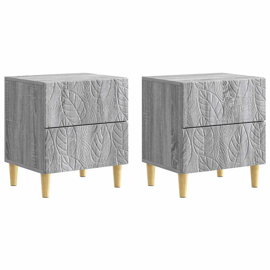 Nachtkastje 2 pcs Grijs Sonoma 43 x 34,5 x 48 cm Bewerkt hout