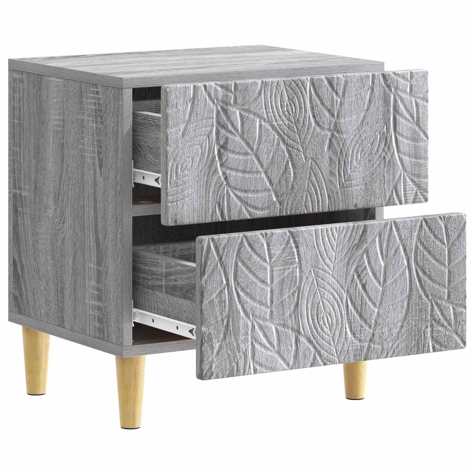 Nachtkastje 2 pcs Grijs Sonoma 43 x 34,5 x 48 cm Bewerkt hout
