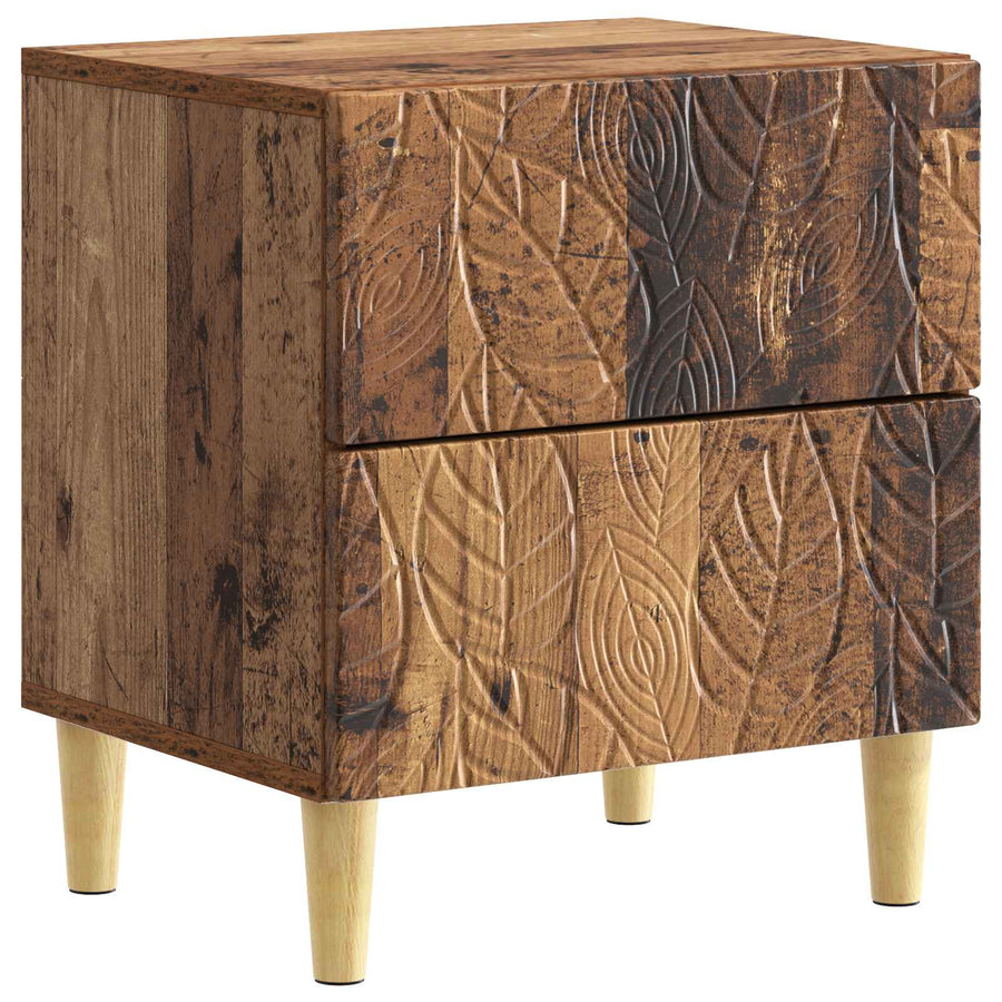 Nachtkastje Oud hout 43 x 34,5 x 48 cm Bewerkt hout
