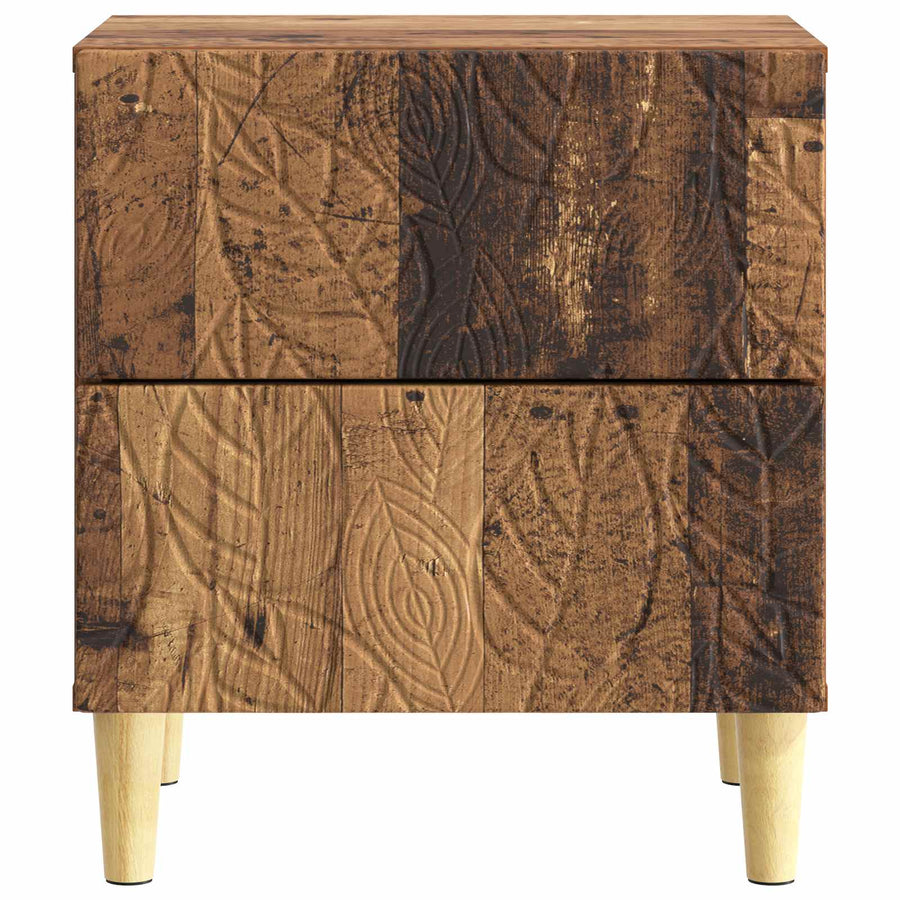Nachtkastje Oud hout 43 x 34,5 x 48 cm Bewerkt hout