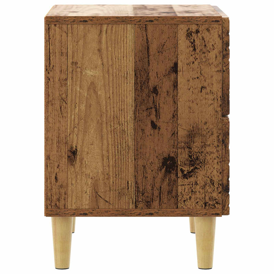 Nachtkastje Oud hout 43 x 34,5 x 48 cm Bewerkt hout