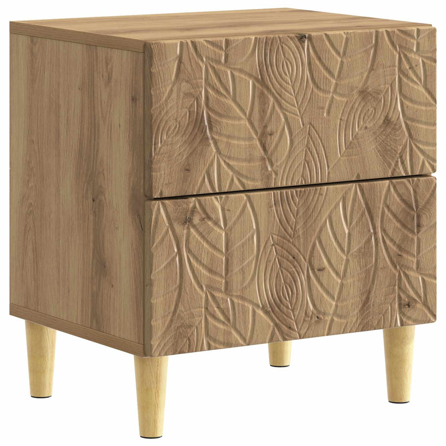 Nachtkastje 2 pcs Artisanaal eiken 43 x 34,5 x 48 cm