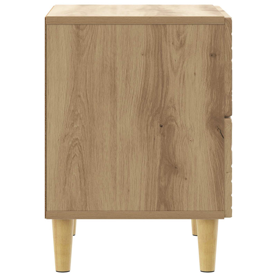 Nachtkastje 2 pcs Artisanaal eiken 43 x 34,5 x 48 cm