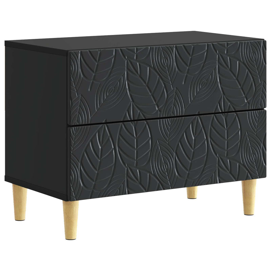Nachtkastje Zwart 62 x 34,5 x 48 cm Bewerkt hout