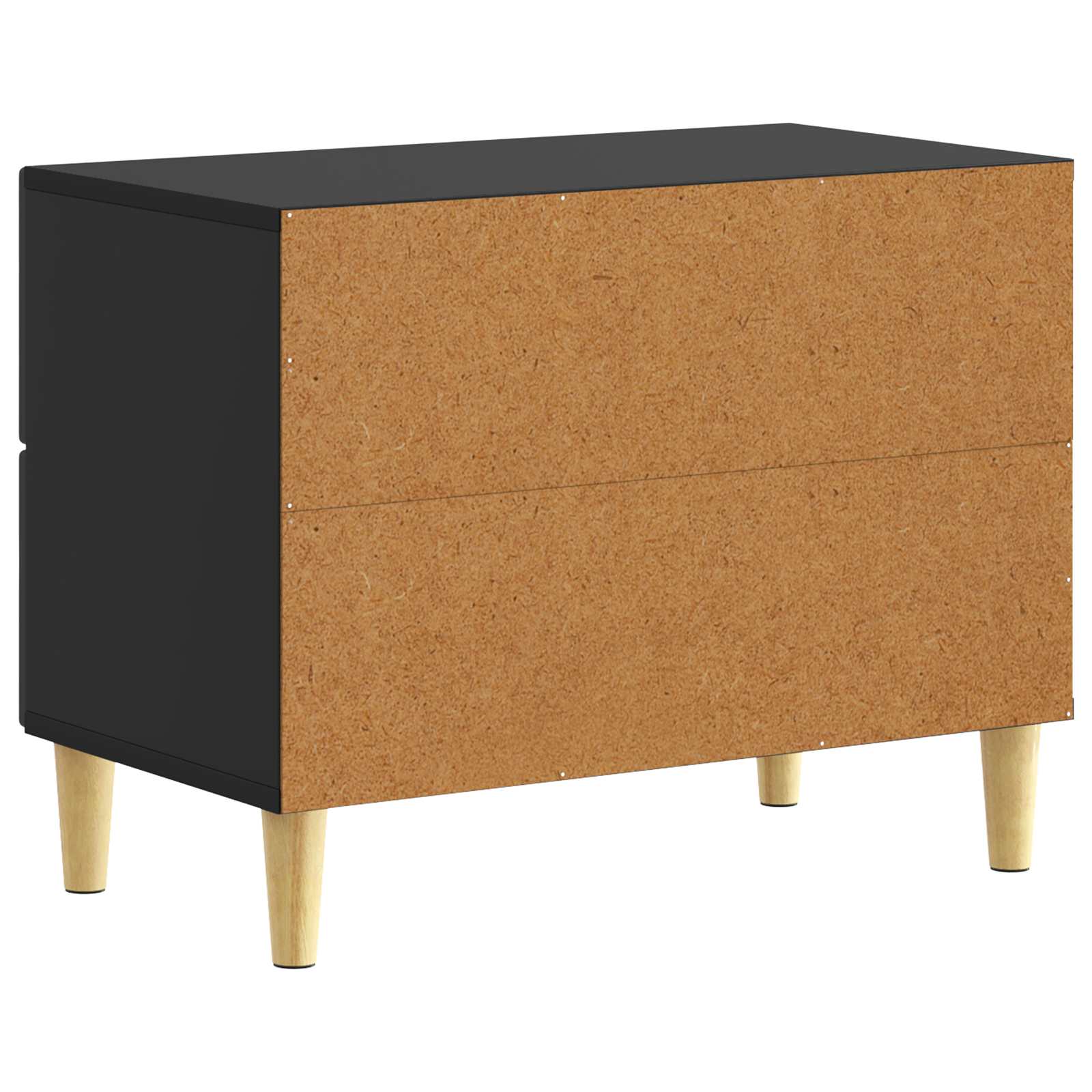 Nachtkastje Zwart 62 x 34,5 x 48 cm Bewerkt hout