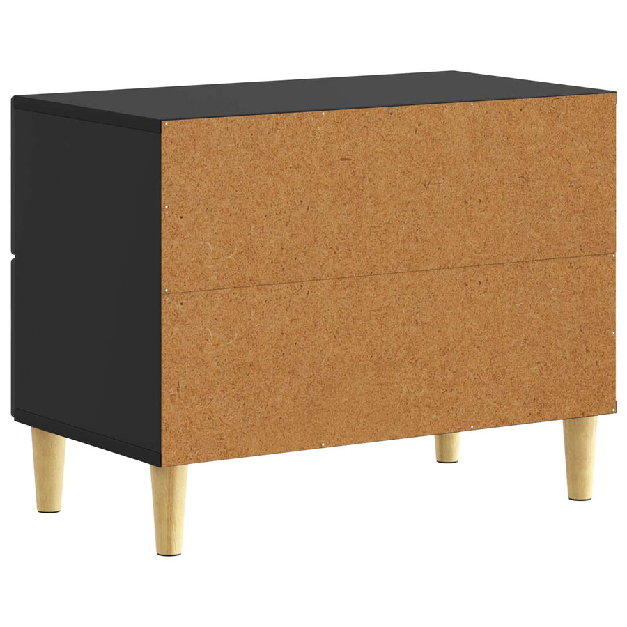 Nachtkastje Zwart 62 x 34,5 x 48 cm Bewerkt hout