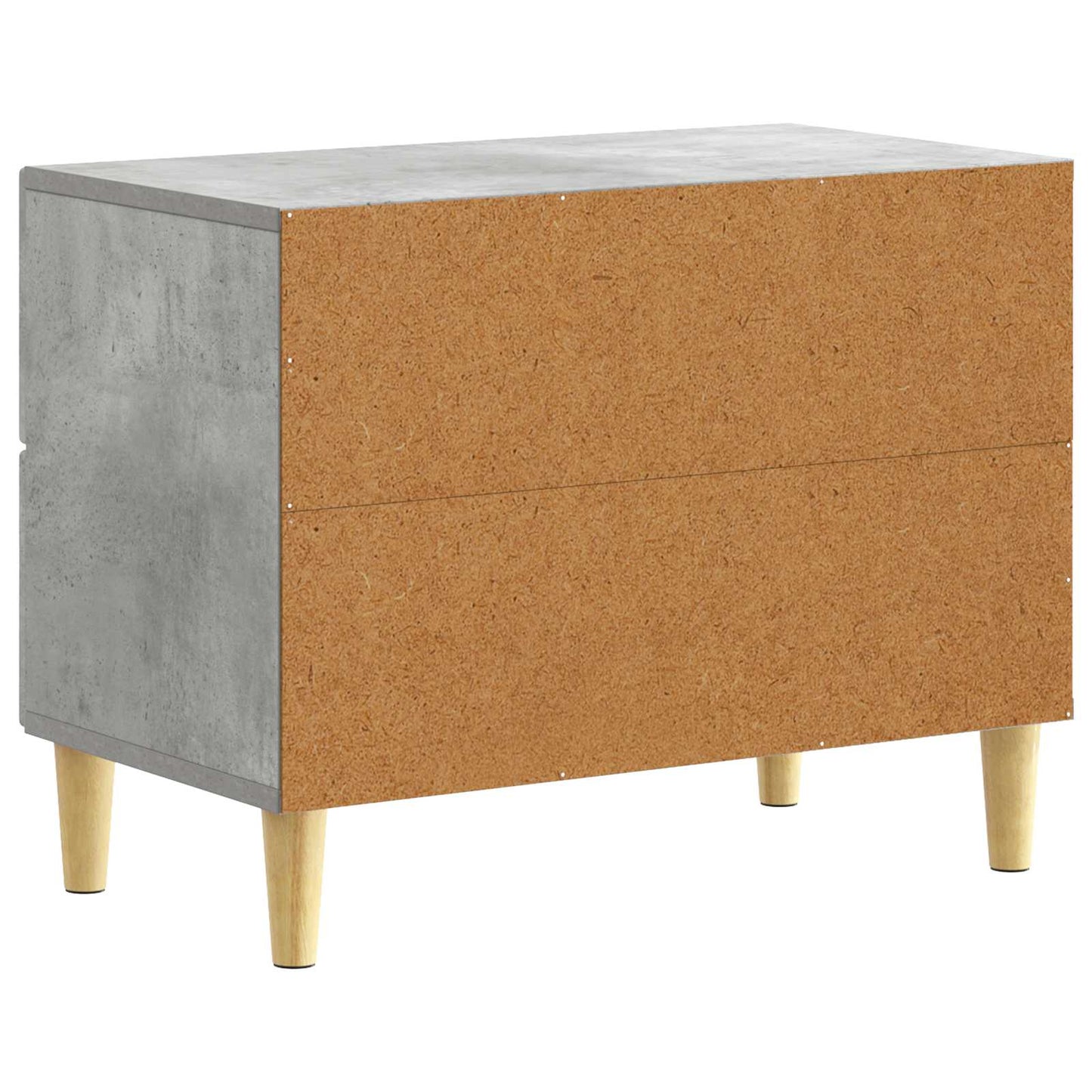 Nachtkastje Betongrijs 62 x 34,5 x 48 cm Bewerkt hout